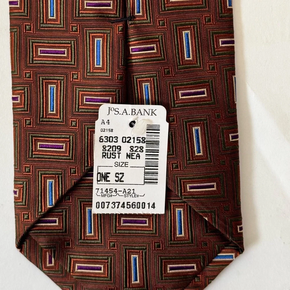 Jos. A. Bank Men’s Necktie Signature Collection Brown and Blue Tie